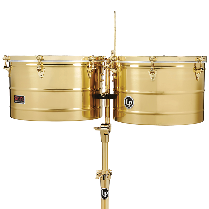 Latin Percussion LP1516-BGD Prestige 15” & 16” Timbales Set – Chrome Gold