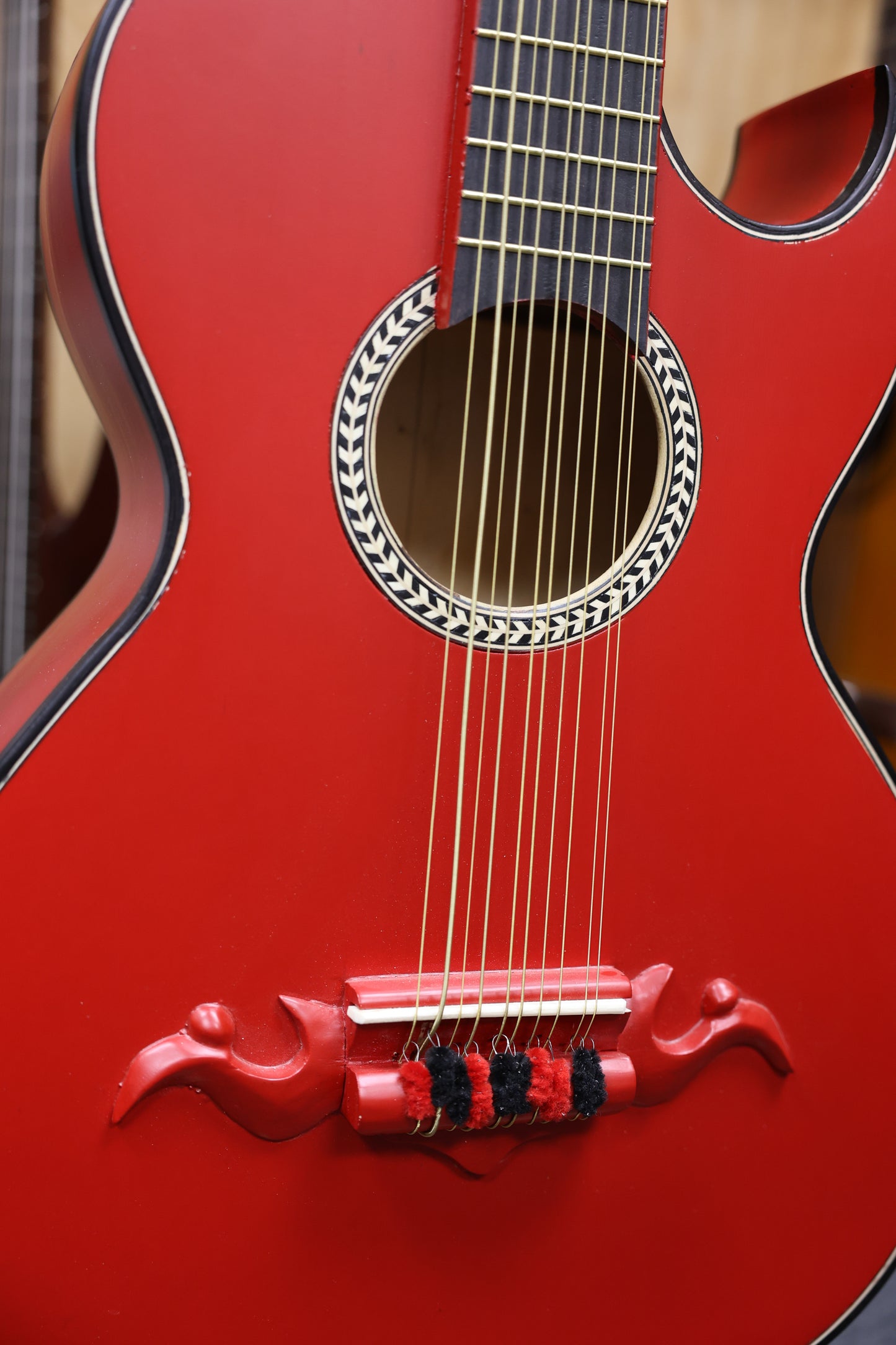 Bajo Quinto Hand Crafted | Paracho - Flat Red