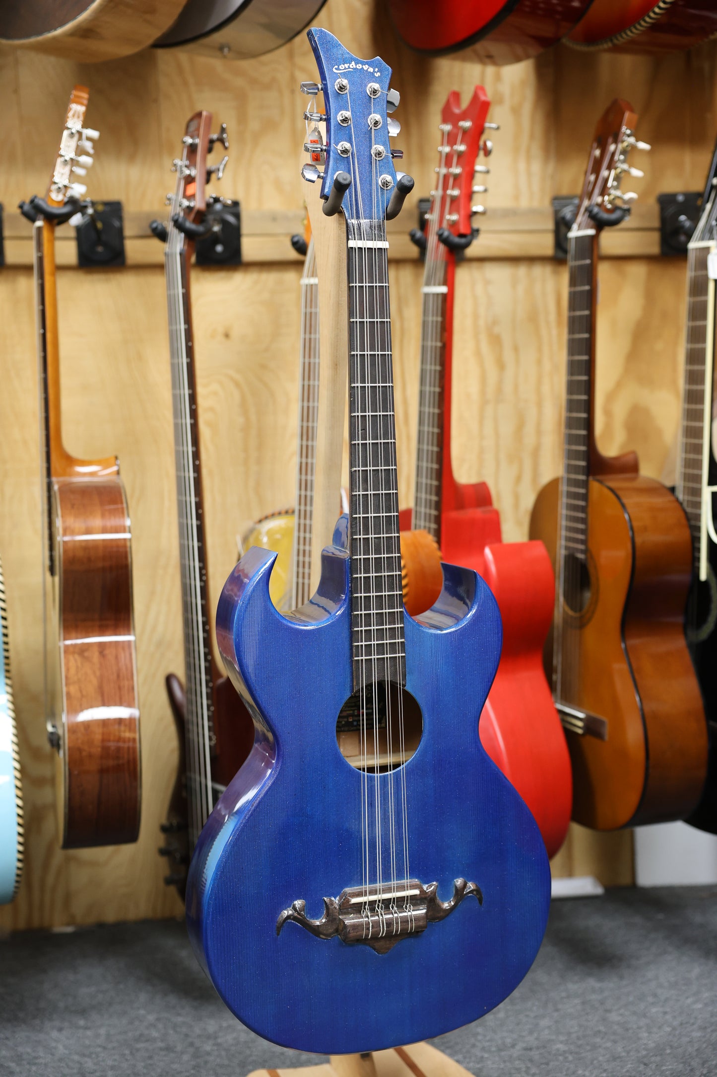 Bajo Quinto Hand Crafted | Paracho - Blue Sparkle