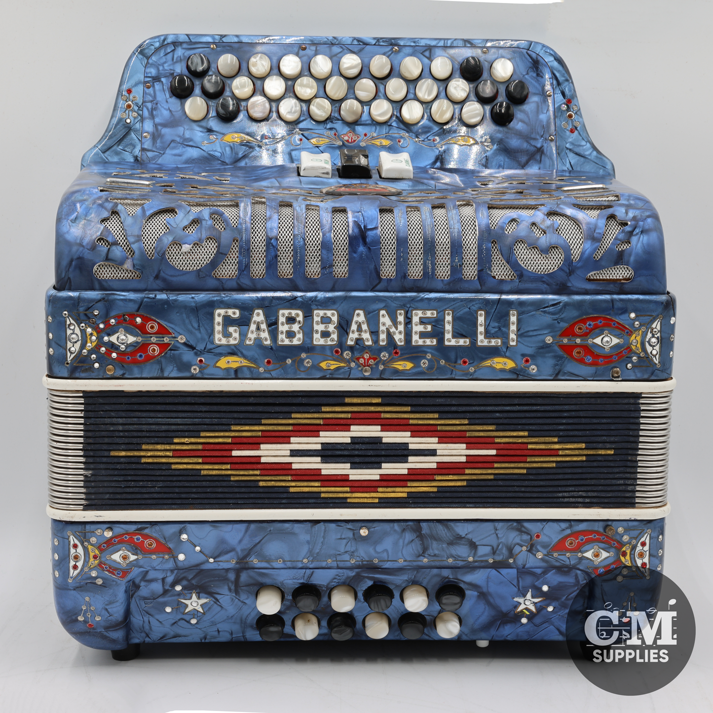 Gabbanelli 3 Switch Accordion (GCF) - Blue