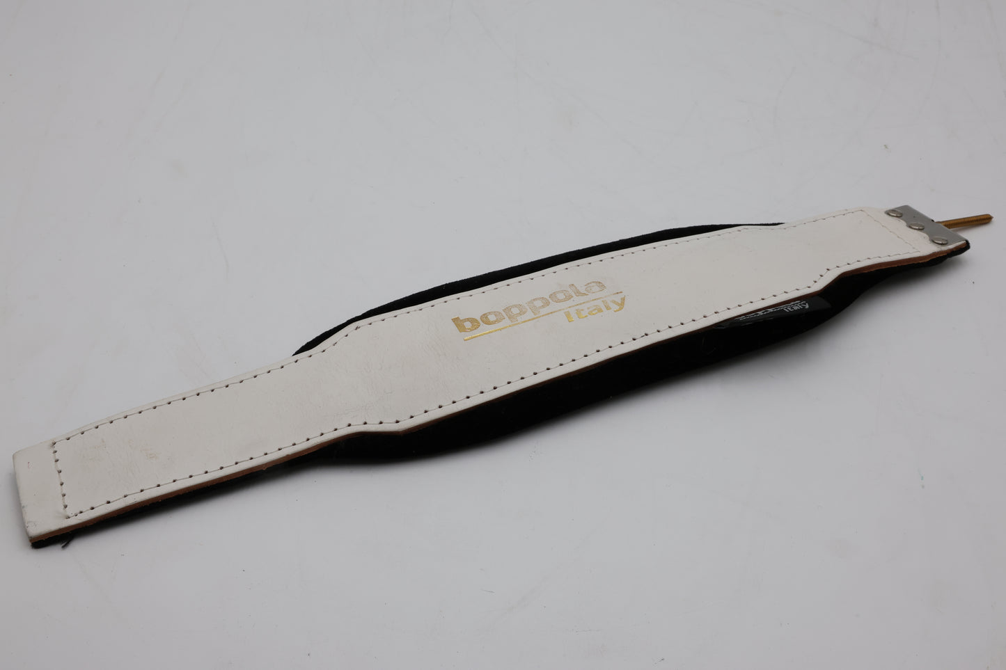 Boppola Italy White on Black Accordion Bass Shoulder Strap (Thread Screw Mount)