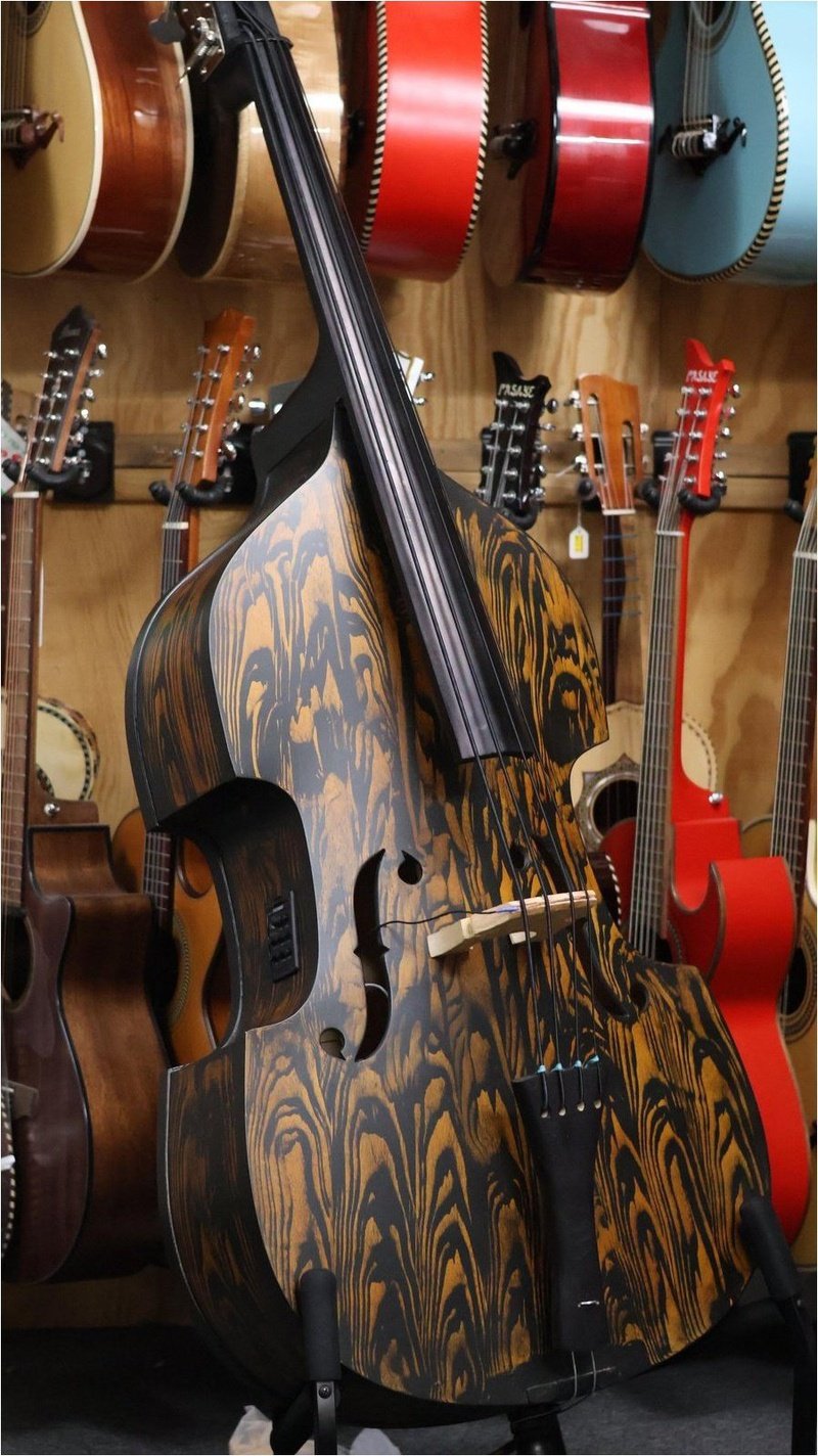 Handcrafted Tololoche Wood Finished (Double Bass) Pickup Installed