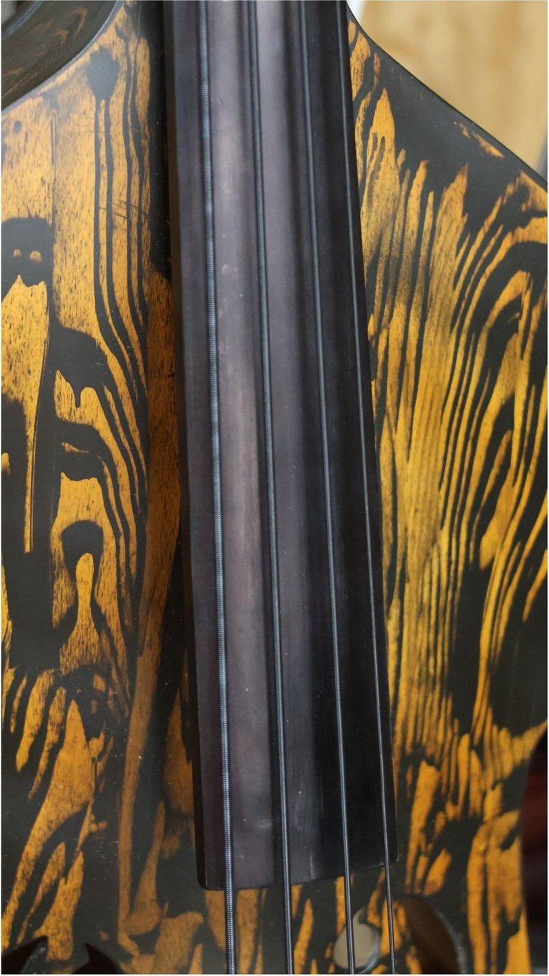 Handcrafted Tololoche Wood Finished (Double Bass) Pickup Installed