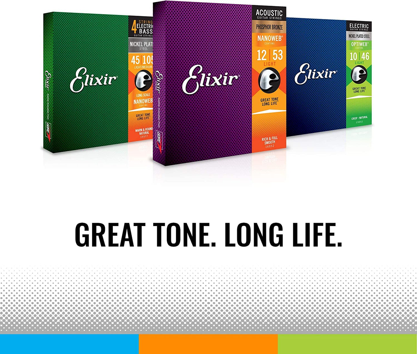 Elixir Strings 11002 Nanoweb 80/20 Bronze Acoustic Guitar Strings .010-.047 Extra Light