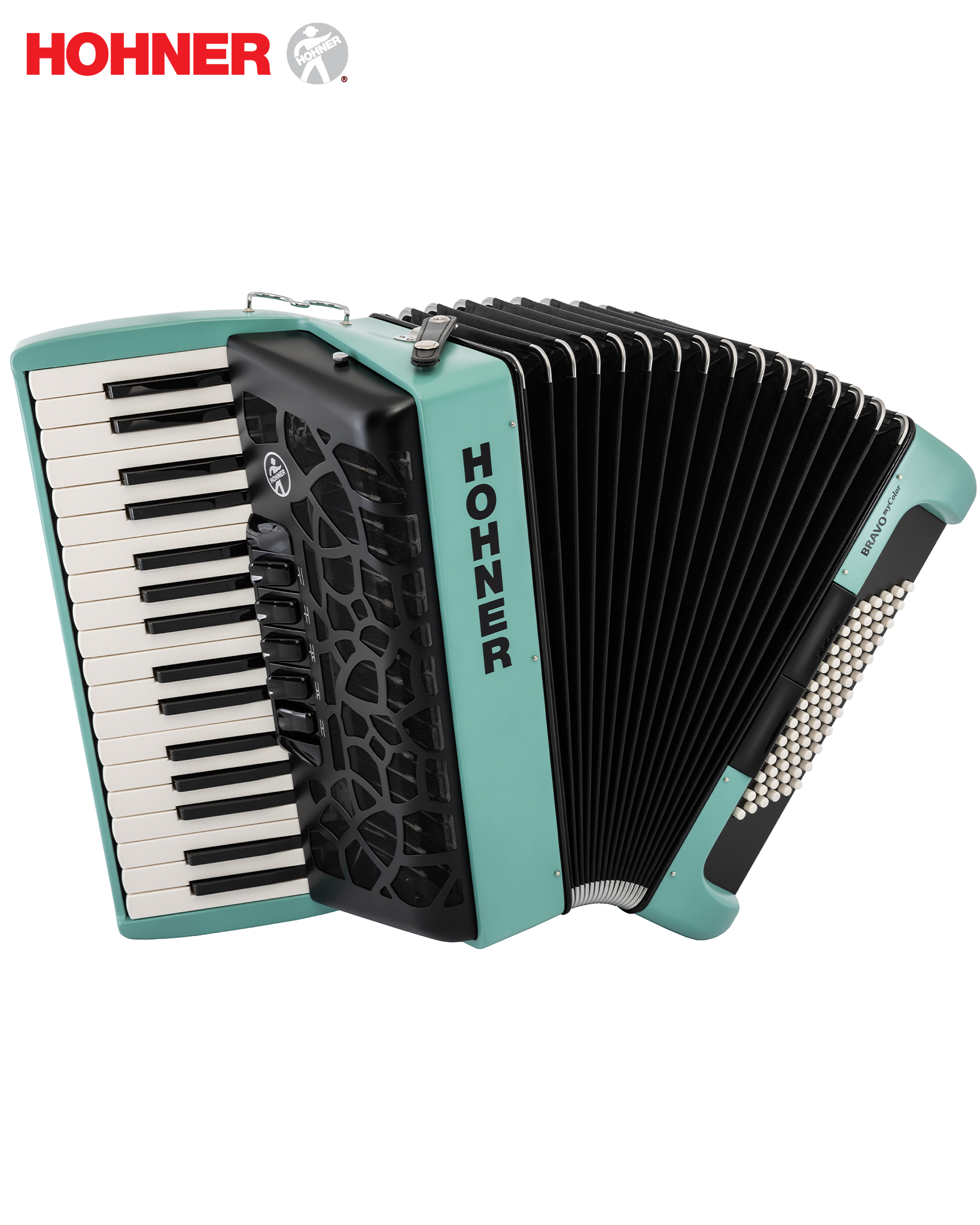 Hohner Bravo MyColor III 72 Accordion - Wind, 34-Key Chromatic with Gi