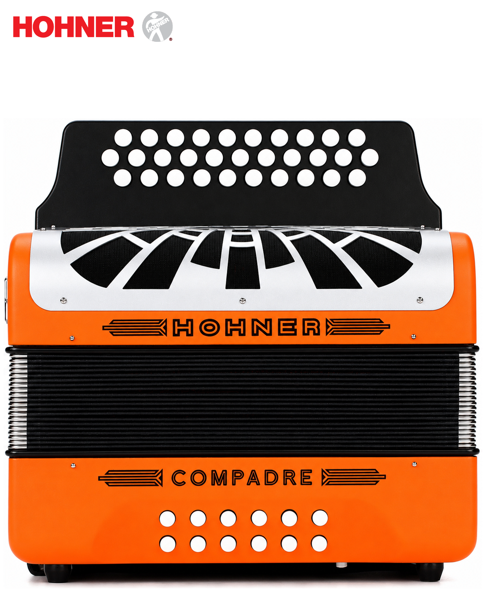 Hohner Compadre FBE (FA) Button Accordion Orange