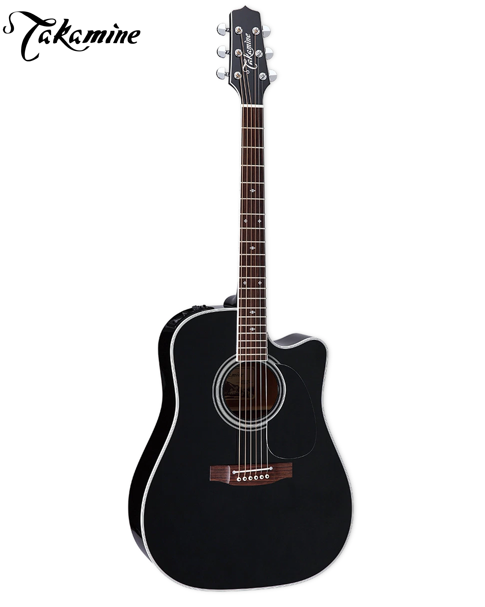Takamine EF341SC Dreadnought Acoustic-Electric Guitar - Black