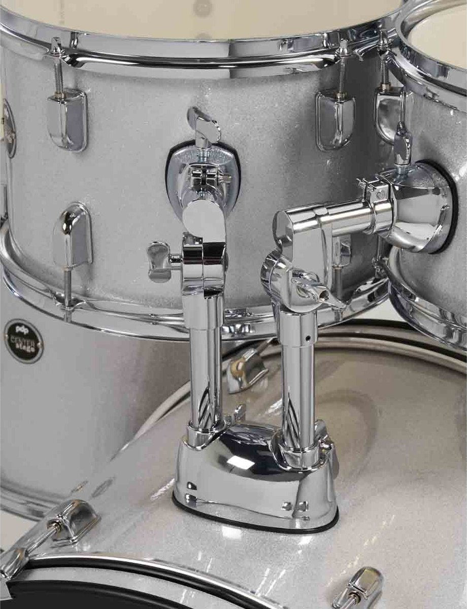 PDP Center Stage PDCE2215KTDW 5-piece Complete Drum Set with Cymbals - Diamond White Sparkle