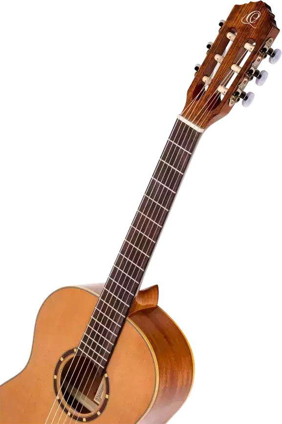 Ortega Guitars 6 String Family Series Full Size Nylon Classical Guitar w/Bag, Right, Cedar Top-Natural-Gloss