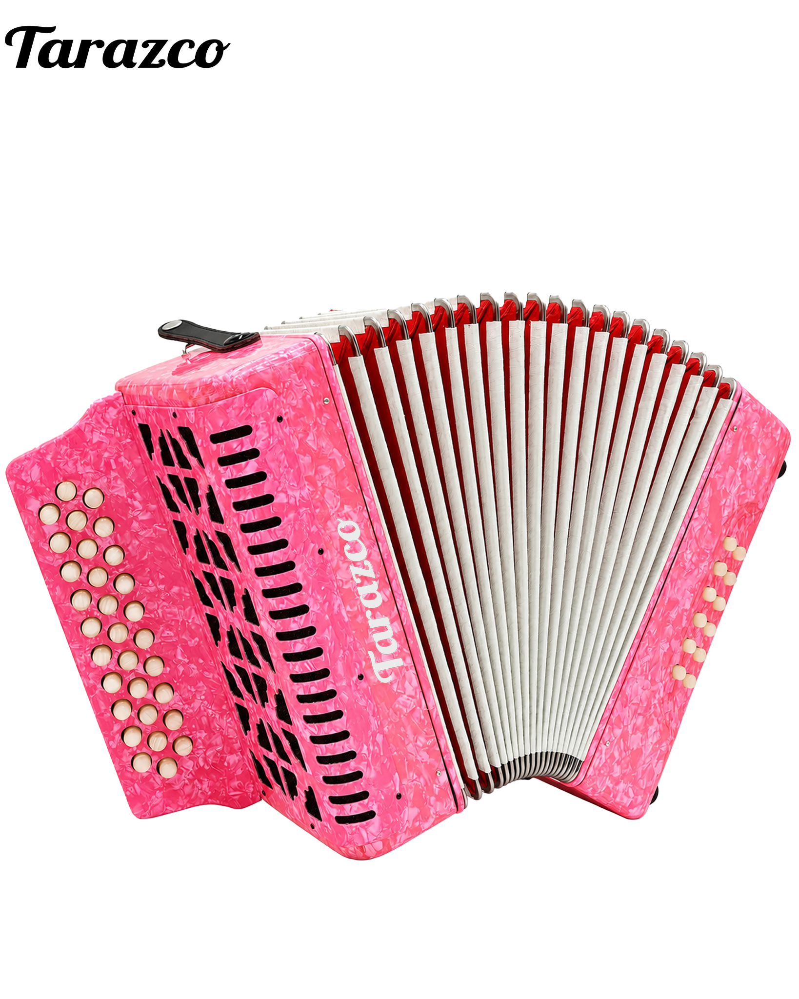 N*a様 ORFEO 30CD Tarazco GCF (SOL) 31 Button Accordion, Norteño music - Hot Pink