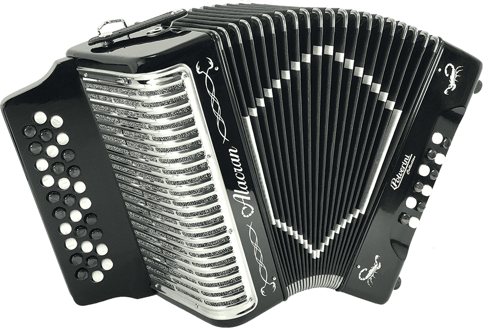 ALACRAN 3112 ACCORDION 31 BUTTON 12 BASS BLACK GCF/SOL W/CASE ALACRAN 3112 ACCORDION 31 BUTTON 12 BASS BLACK GCF/SOL W/CASE