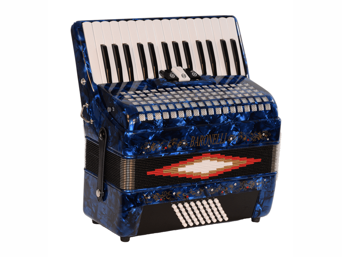 Baronelli ACPK30 BU Piano Accordion 30 Keys 48 Bass 3 Switches