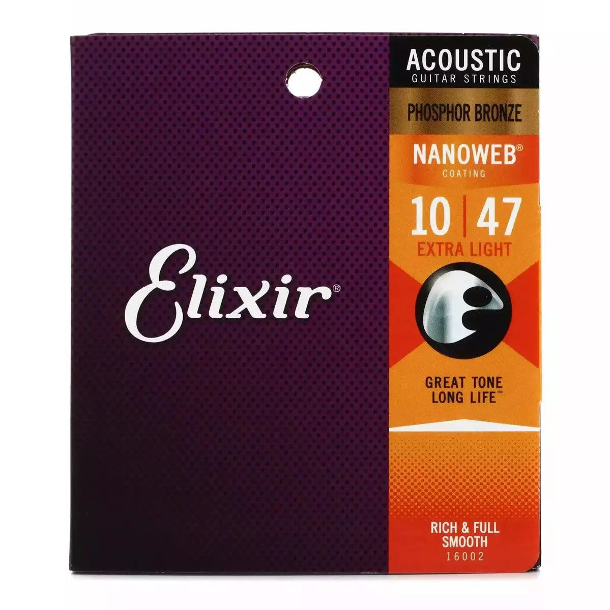 Elixir Strings 16002 Nanoweb Phosphor Bronze Acoustic Guitar