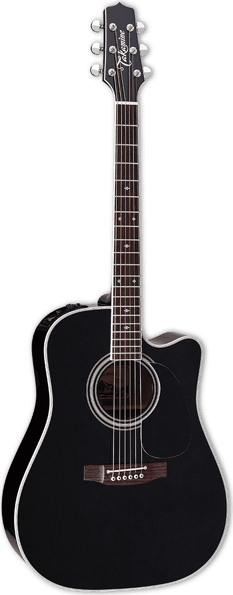Takamine EF341SC Dreadnought Acoustic-Electric Guitar - Black Takamine EF341SC Dreadnought Acoustic-Electric Guitar - Black