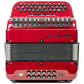 Hohner Anacleto El Italiano III 5 Switch Compact FBE Accordion - RED