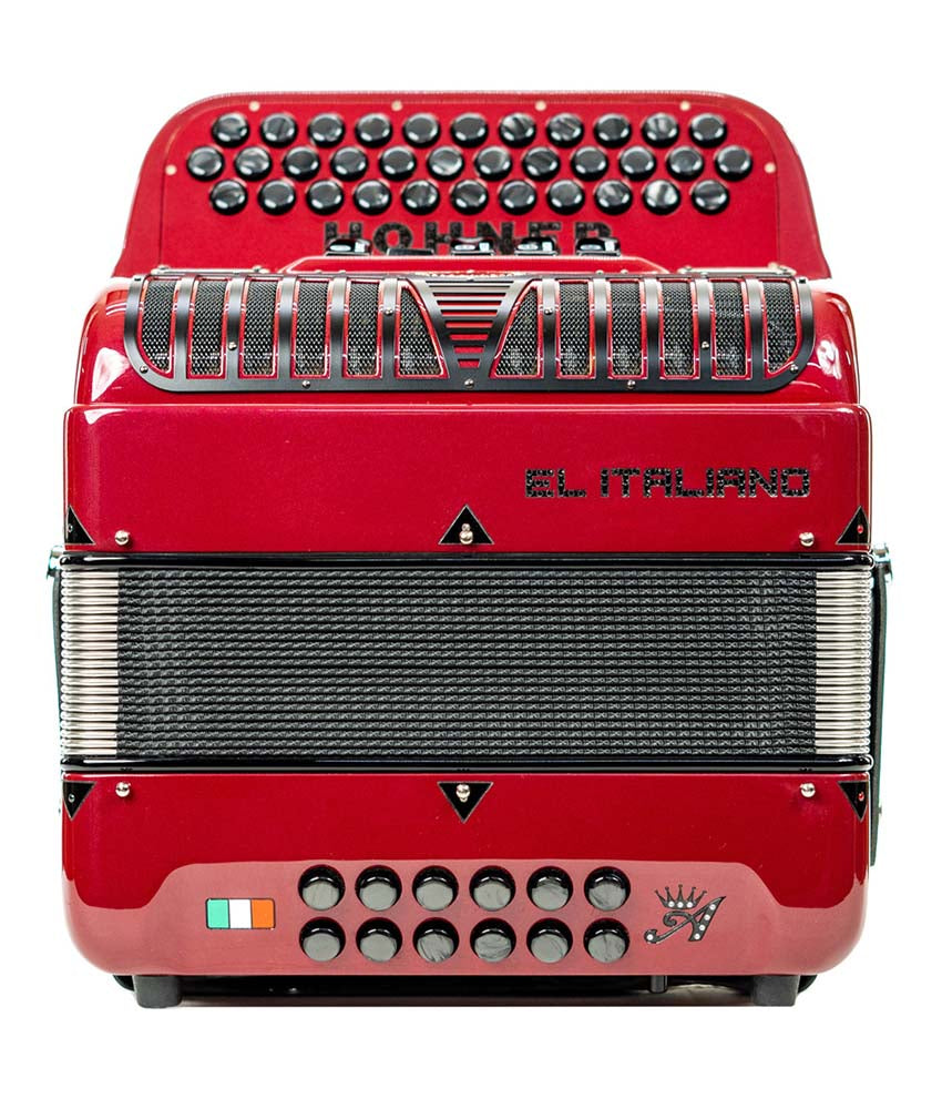 Hohner Anacleto El Italiano III 5 Switch Compact FBE Accordion - RED