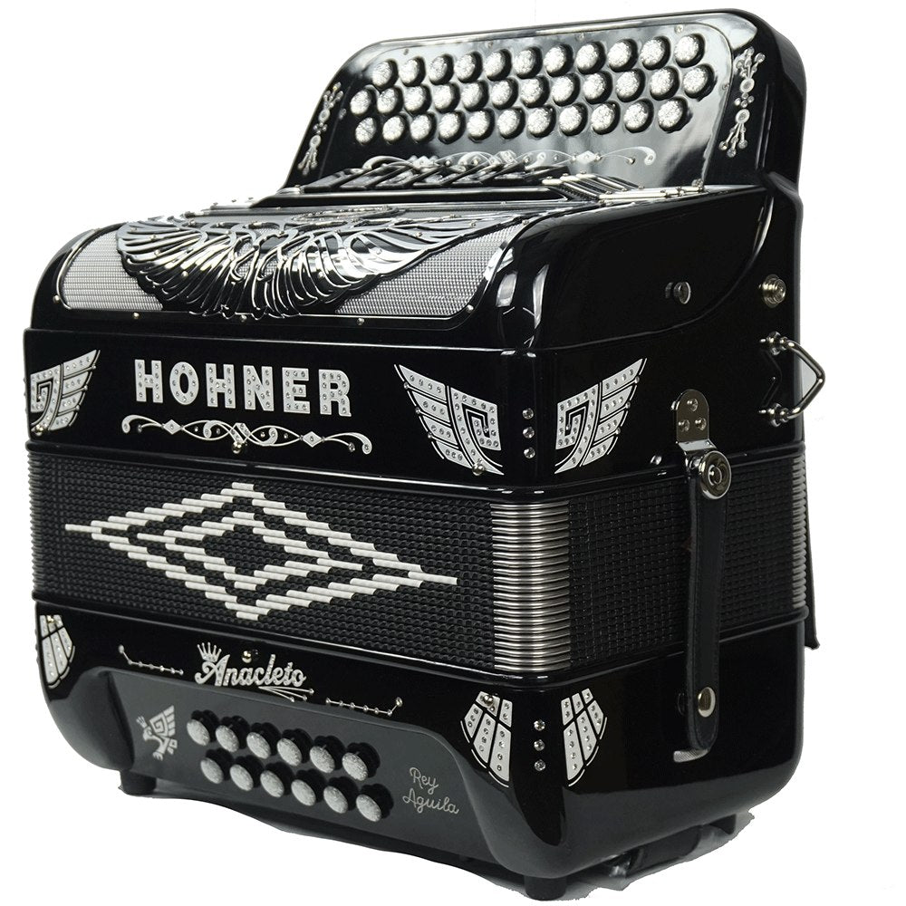 Hohner Anacleto Rey Aguila III GCF Compact Accordion BLACK