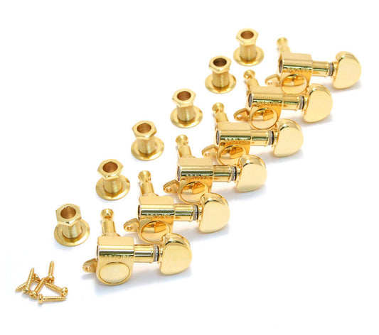 Grover 205G6 Gold Tuners (Mini Rotomatic | 6-In-Line)