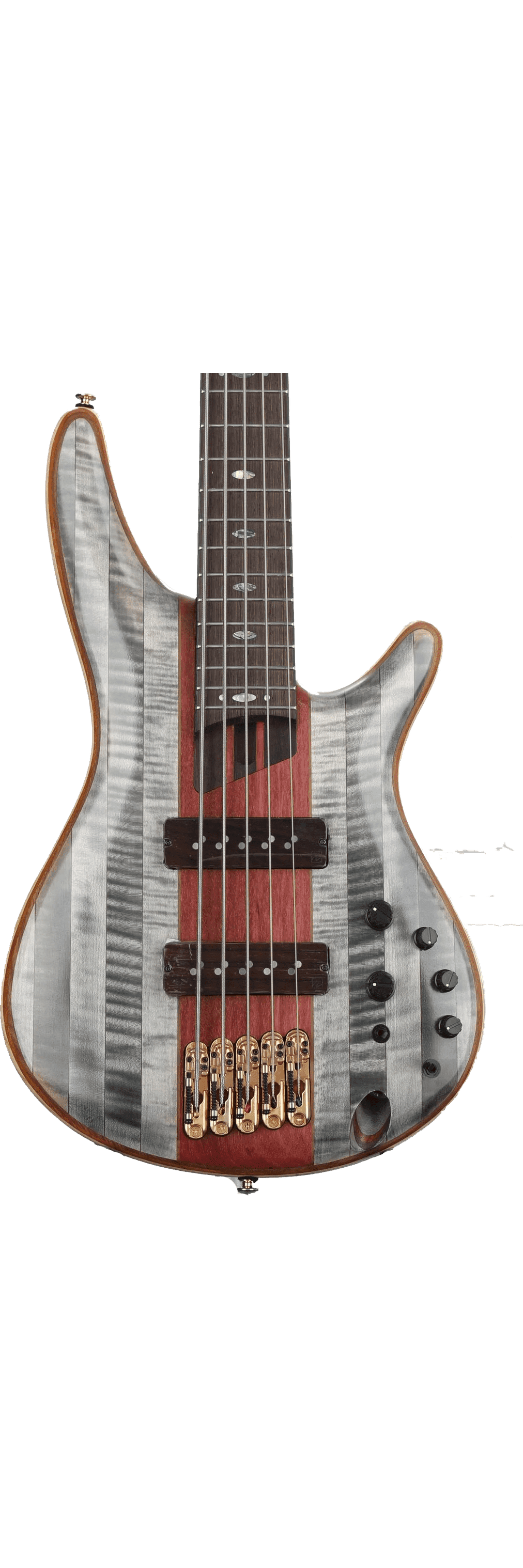 Ibanez Premium SR5CMDX 5-string Bass Guitar - Black Ice Low Gloss