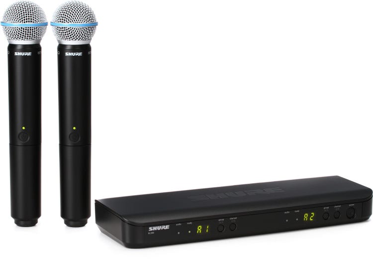 Shure BLX288/B58 Dual Channel Wireless Handheld Microphone System