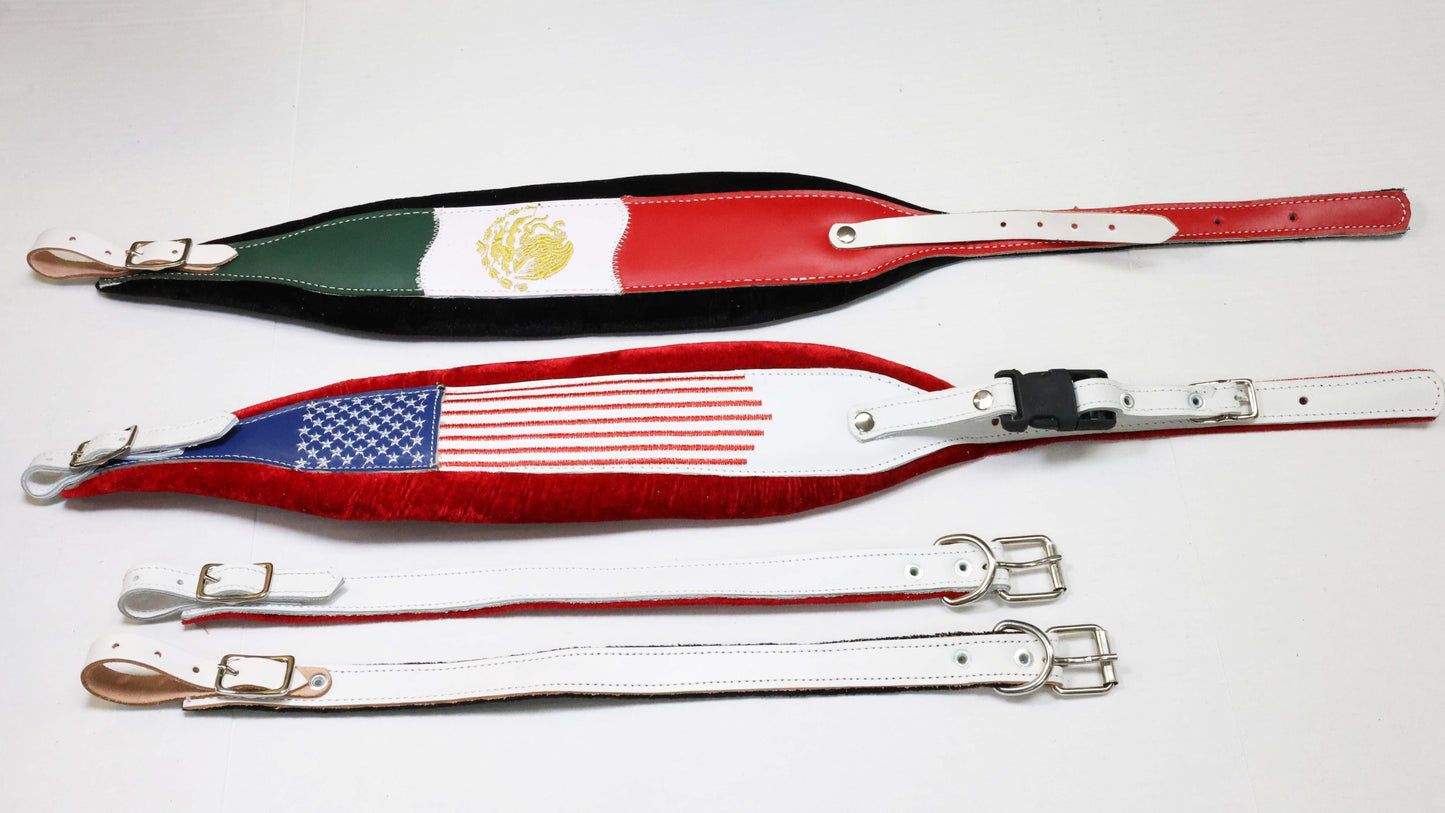 Mexico and USA Accordion Strap - Patriotic Design, Durable Comfort