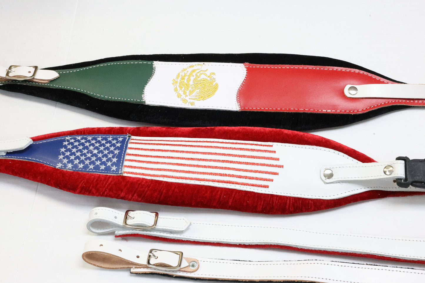 Mexico and USA Accordion Strap - Patriotic Design, Durable Comfort