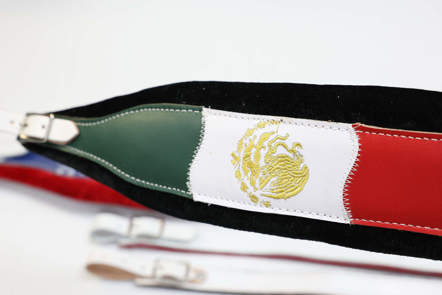 Mexico and USA Accordion Strap - Patriotic Design, Durable Comfort