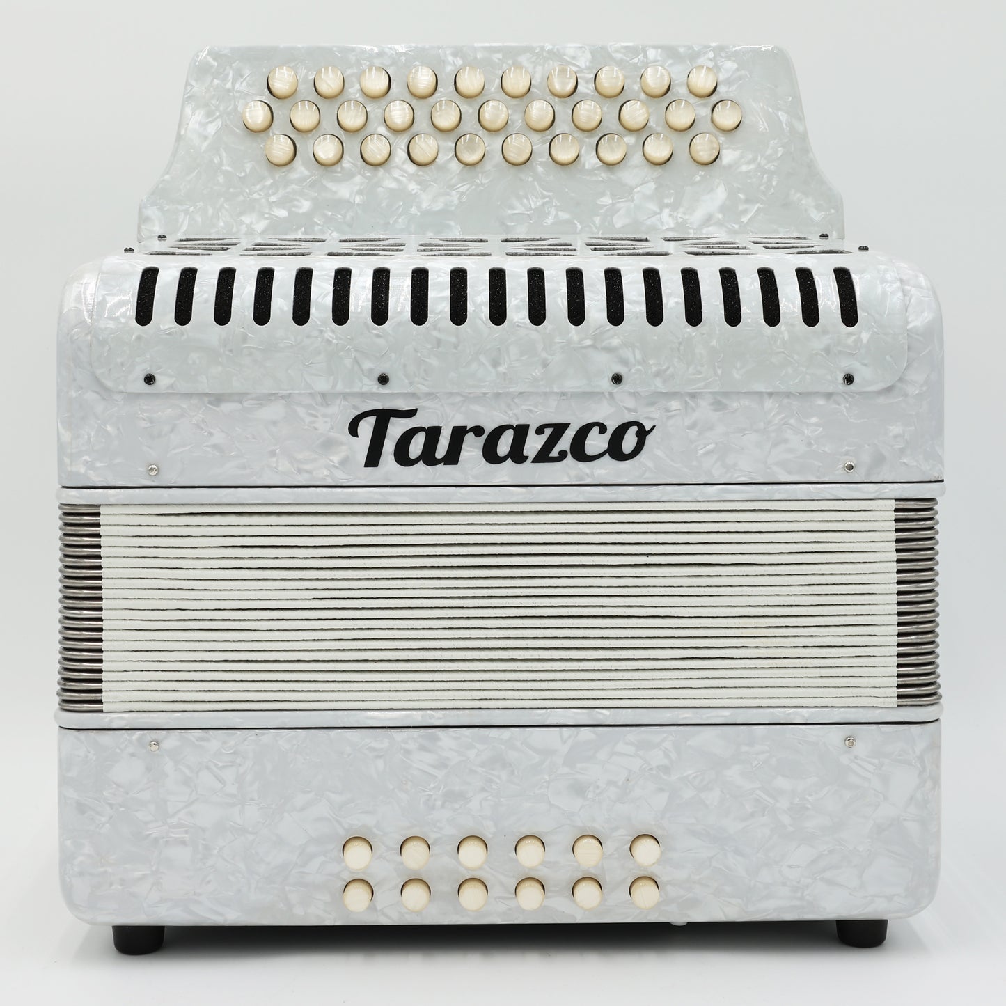 Tarazco 31 Button Accordion, Norteño music, (White) GCF