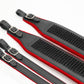 Red/Black Studded Accordion Straps - Premium Comfort and Style