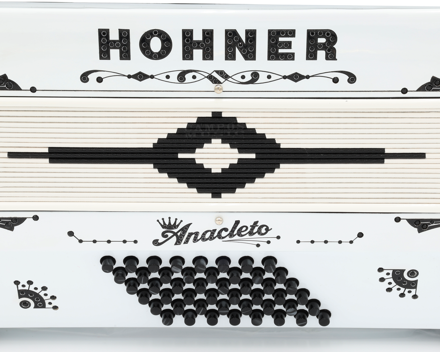 Hohner Anacleto Latino III 34/48  5 Switch Accordion - White