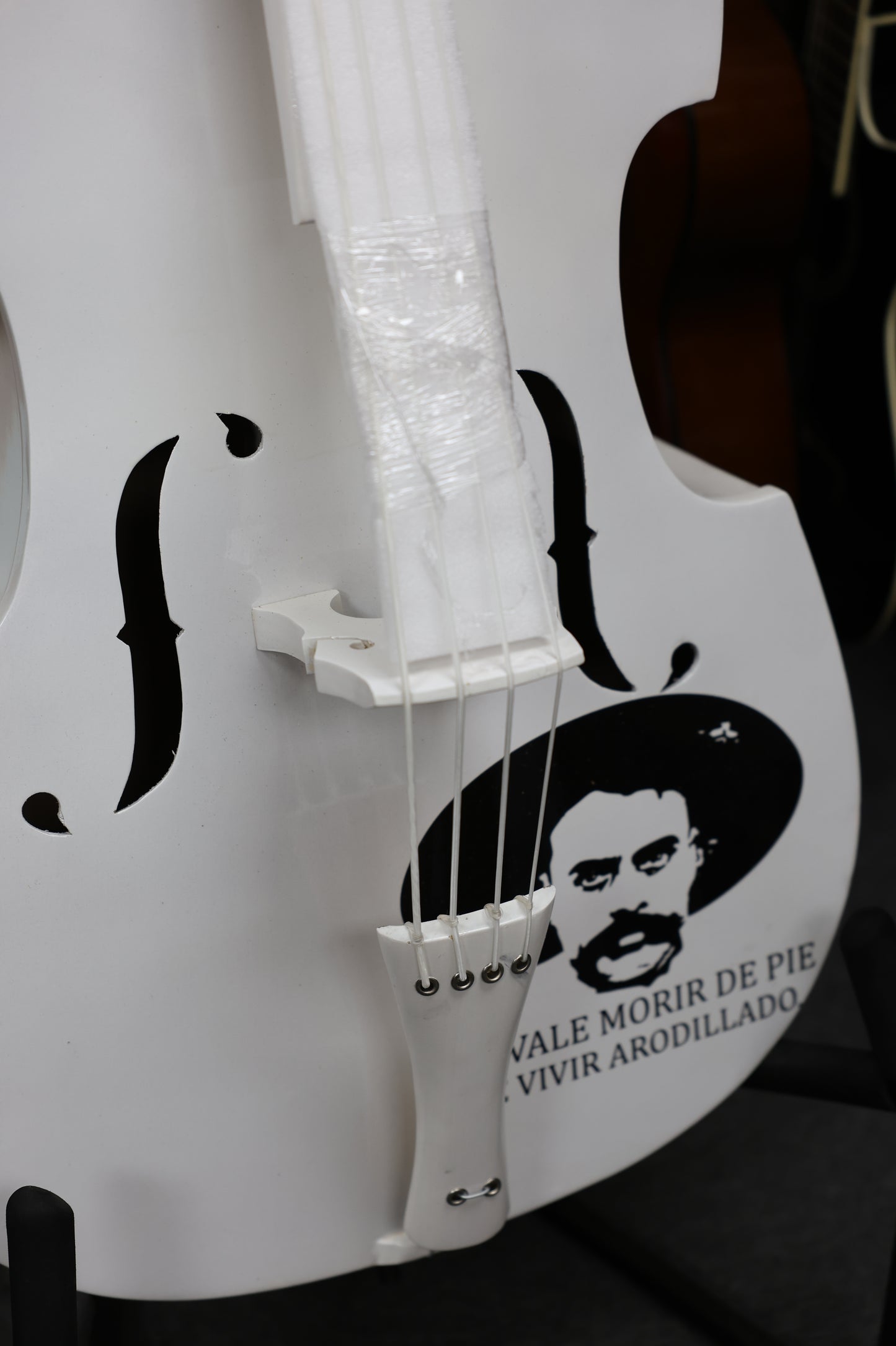 Handcrafted Tololoche White Gloss Zapata (Double Bass)