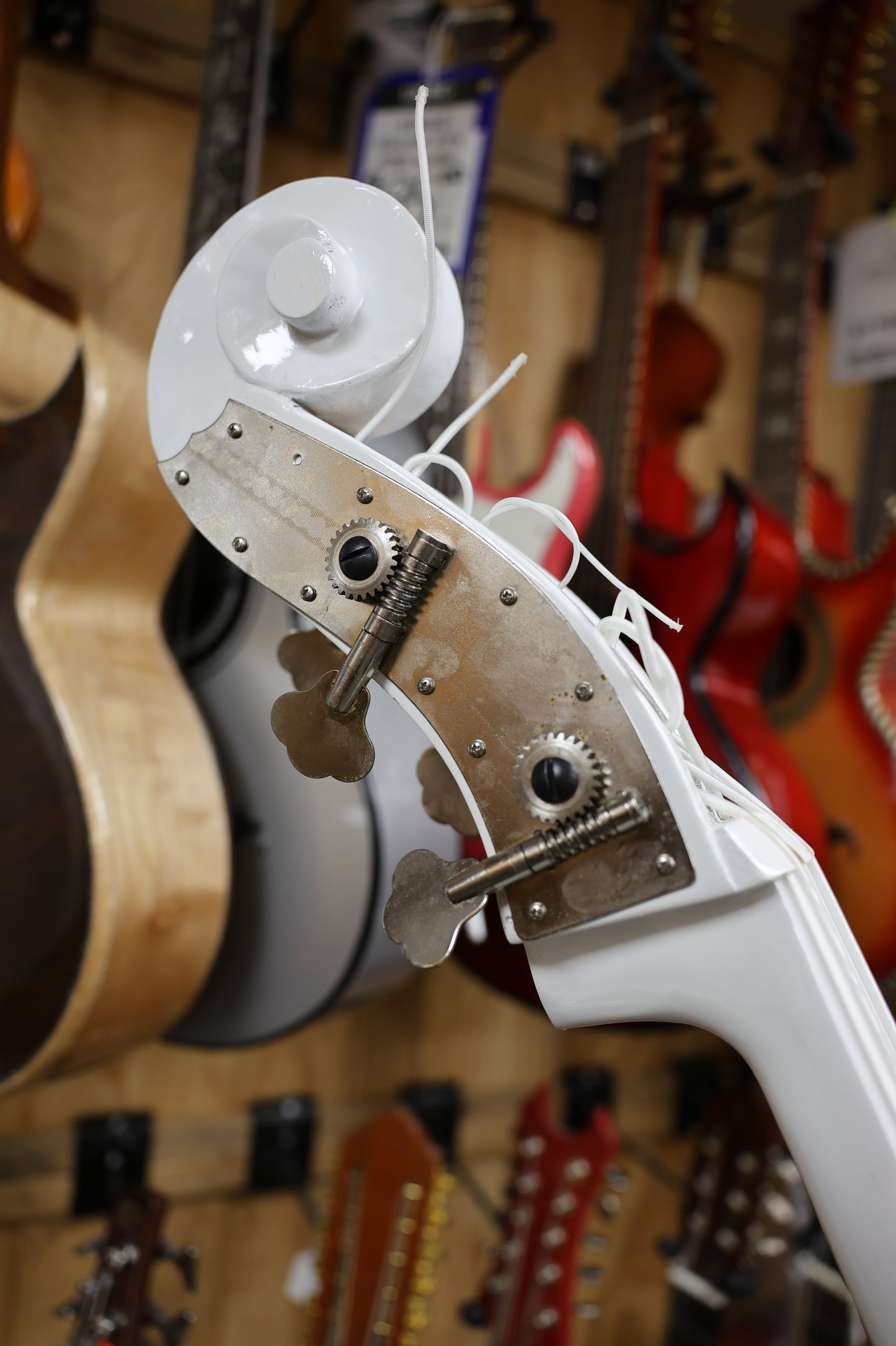 Handcrafted Tololoche White Gloss Zapata (Double Bass)