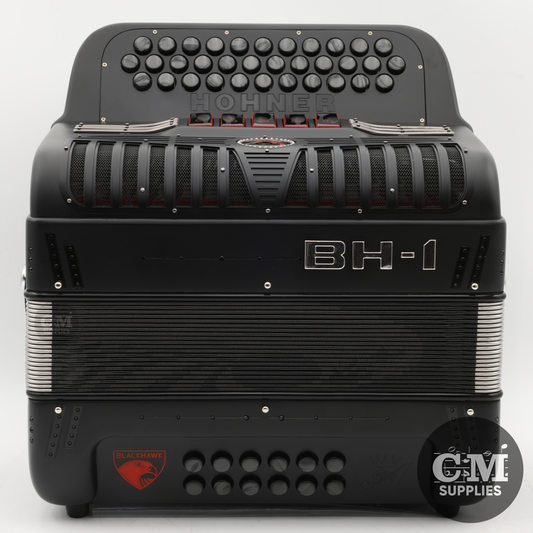 Hohner Anacleto BlackHawk 5 Switch EAD Accordion - BH1, Matt Black