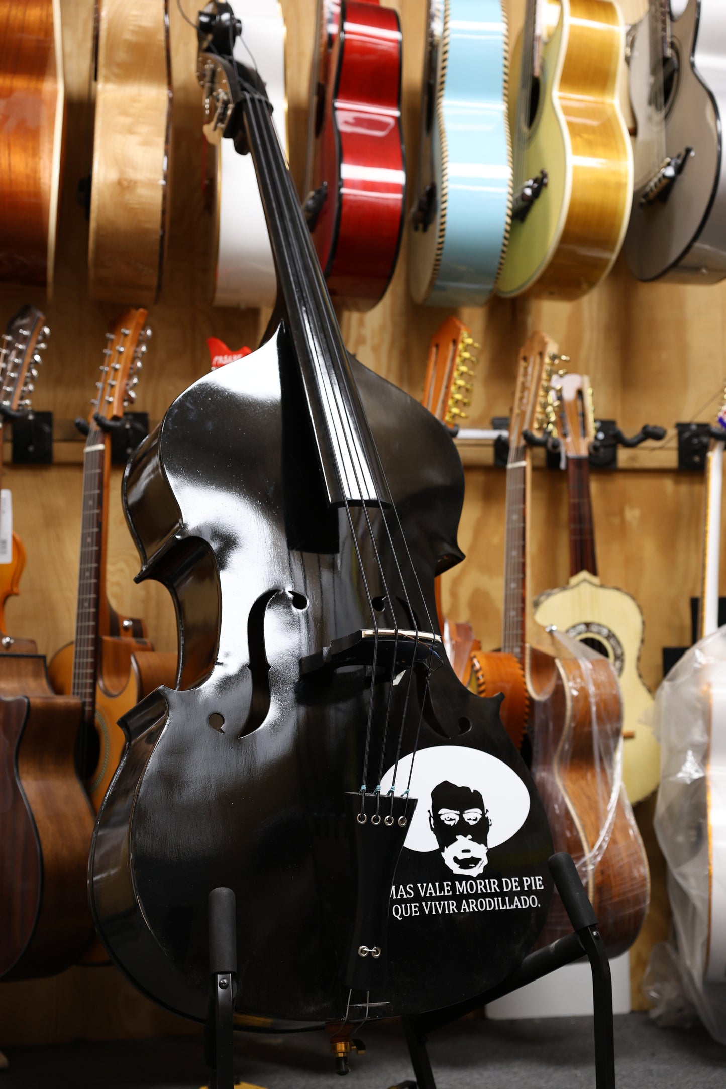 Handcrafted Tololoche Black (Double Bass) with Zapata Logo