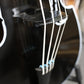 Handcrafted Glossy Black Tololoche (Double Bass) with White Outline