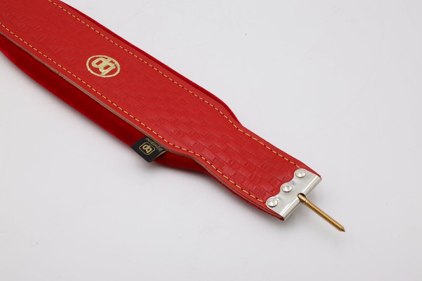 Boppola Italy Red on Red Embosed Accordion Bass Shoulder Strap (Thread Screw Mount)