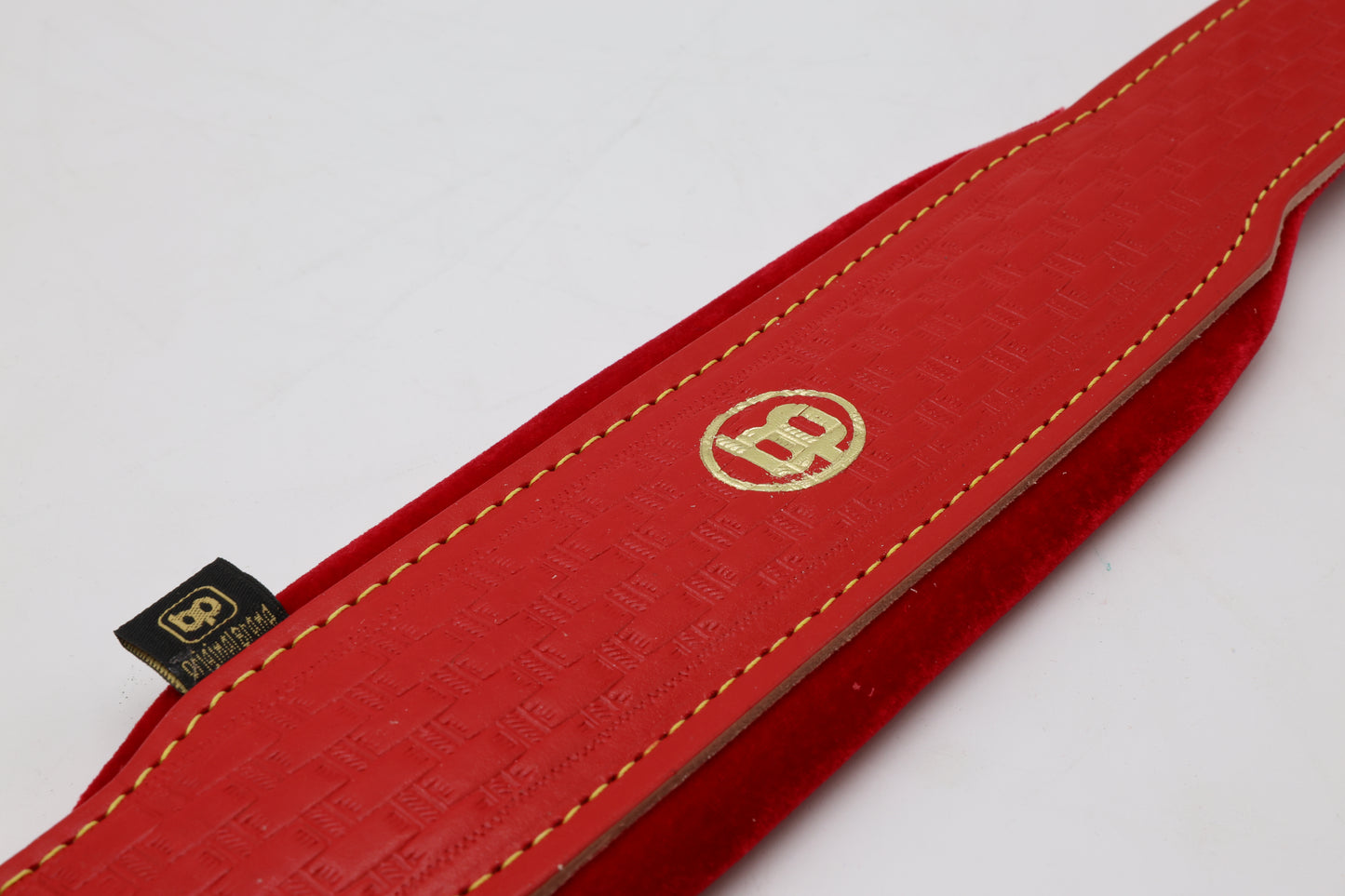 Boppola Italy Red on Red Embosed Accordion Bass Shoulder Strap (Thread Screw Mount)