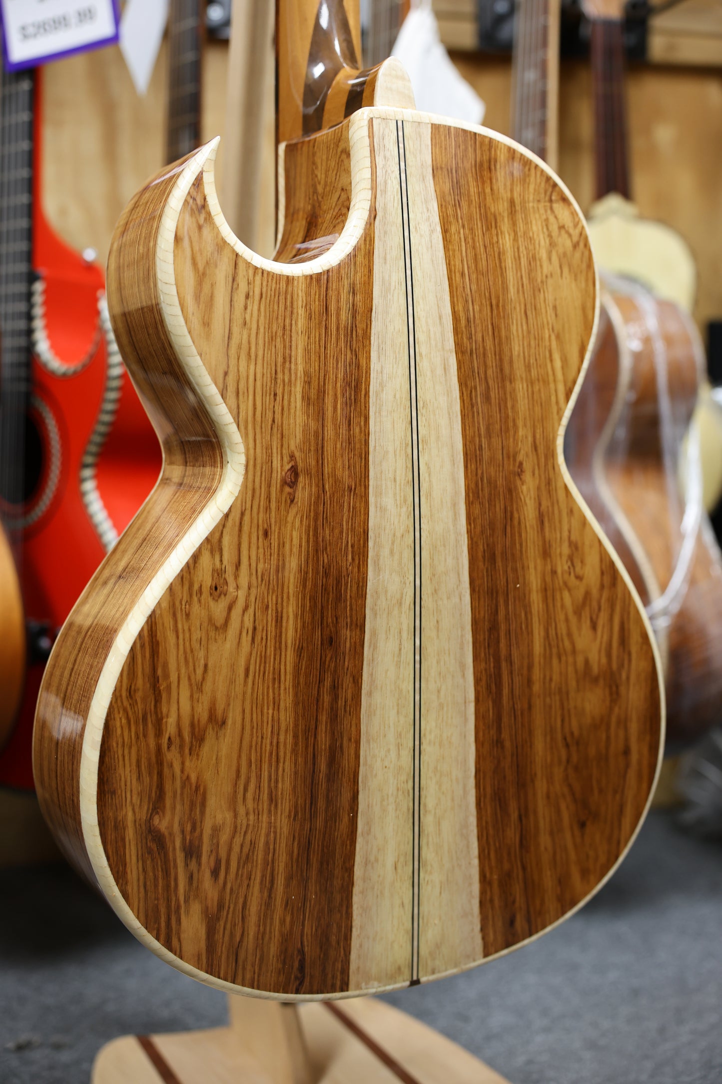 Handcrafted Natural Wood Bajo Quinto - Glossy Finish (Paracho)