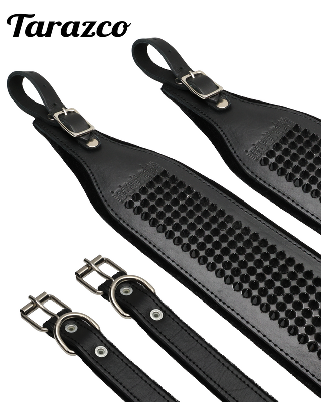 Black Studded Accordion Shoulder Straps - Premium Comfort and Style