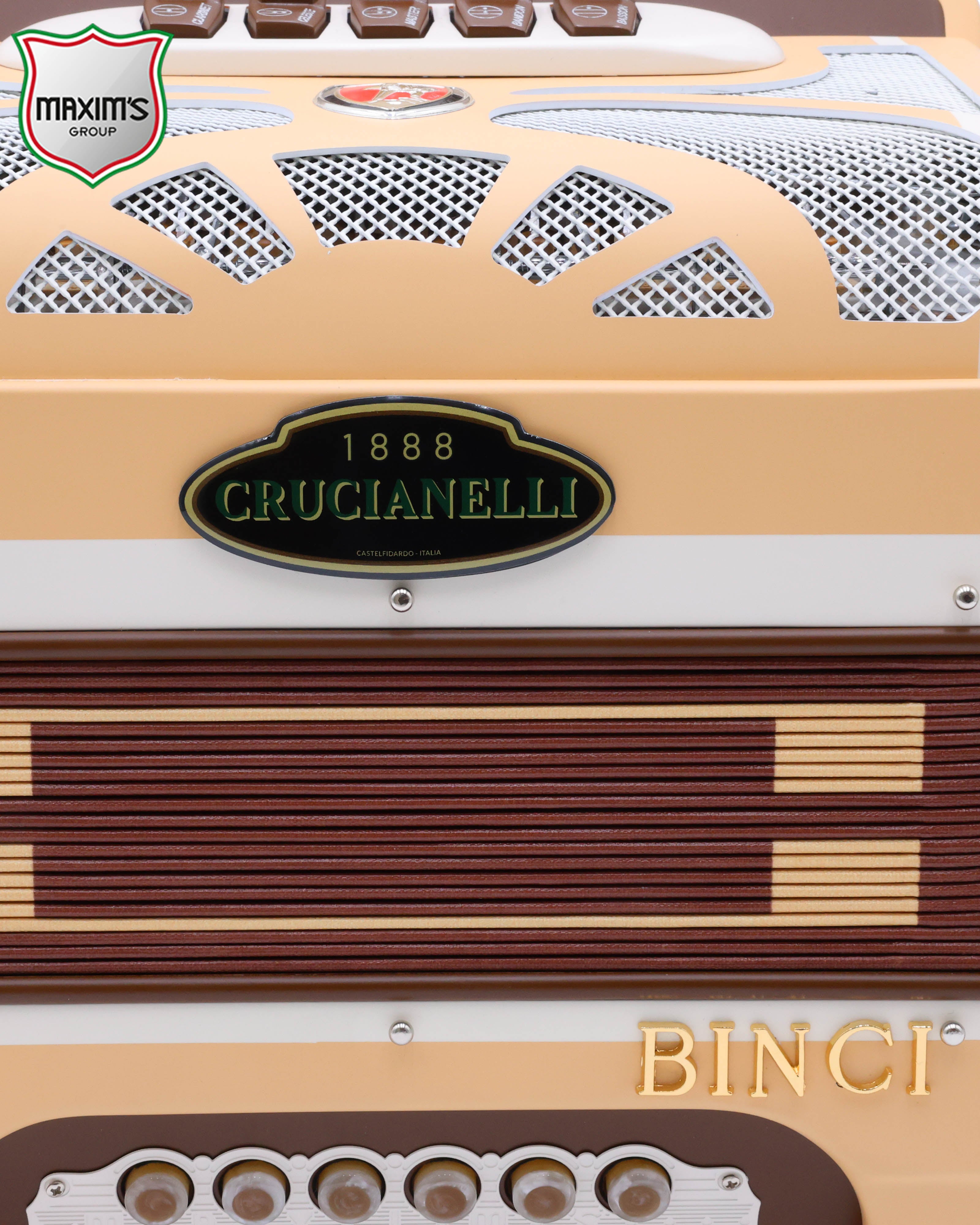 MAXIM'S CRUCIANELLI 5 Switch EAD (MI) Accordion - Desert Sand (BINCI R