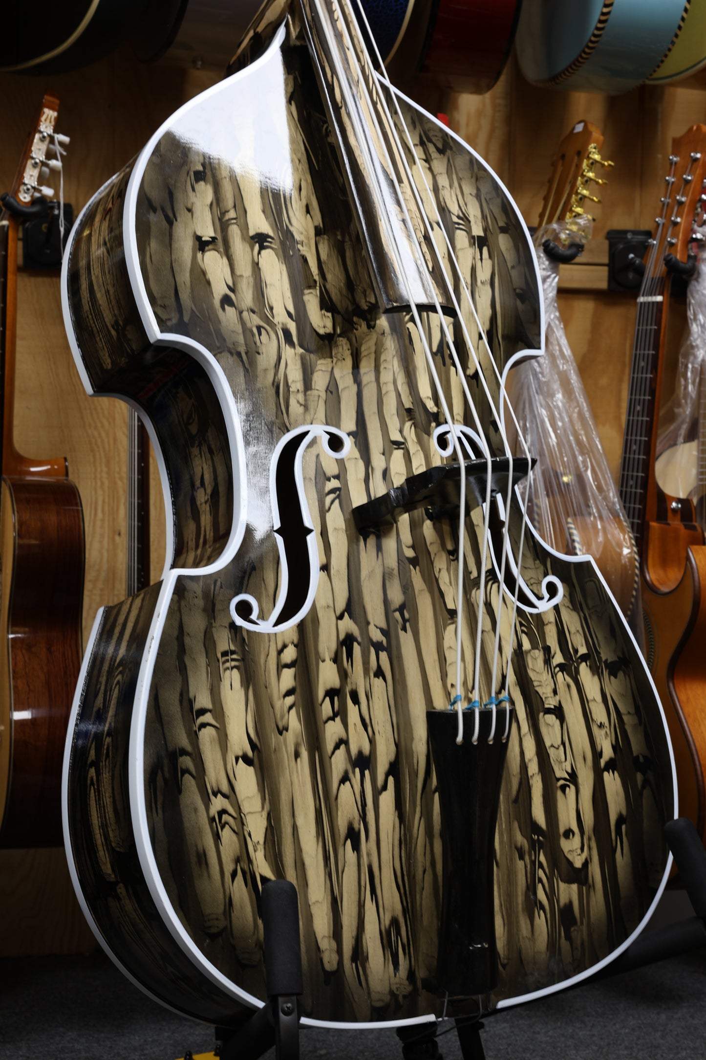 Handcrafted Glossy Wood Tololoche (Double Bass)