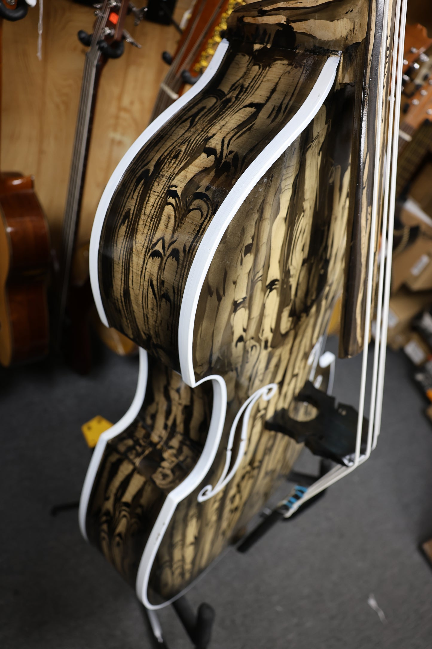 Handcrafted Glossy Wood Tololoche (Double Bass)