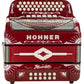 Hohner Anacleto Rey del Norte TTS FBbEb/EAD Two-Tone Compact Accordion PEARL RED