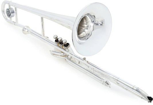 Jupiter JTB720VS Student C Valve Trombone - Yellow Brass Bell - Silver Plated