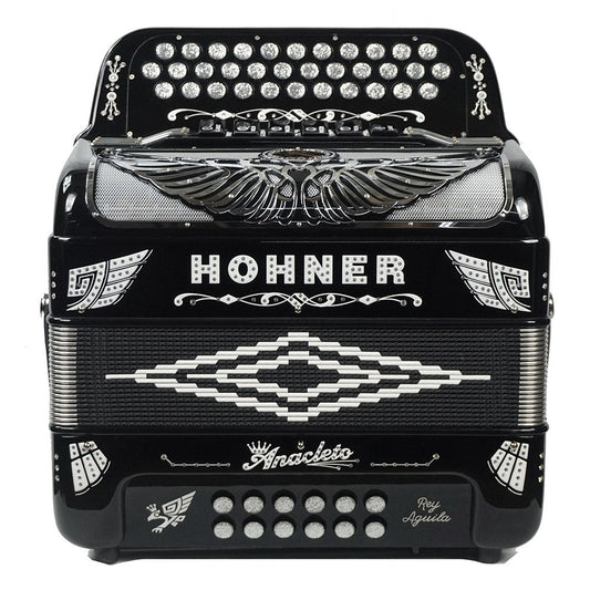 Hohner Anacleto Rey Aguila III GCF Compact Accordion BLACK