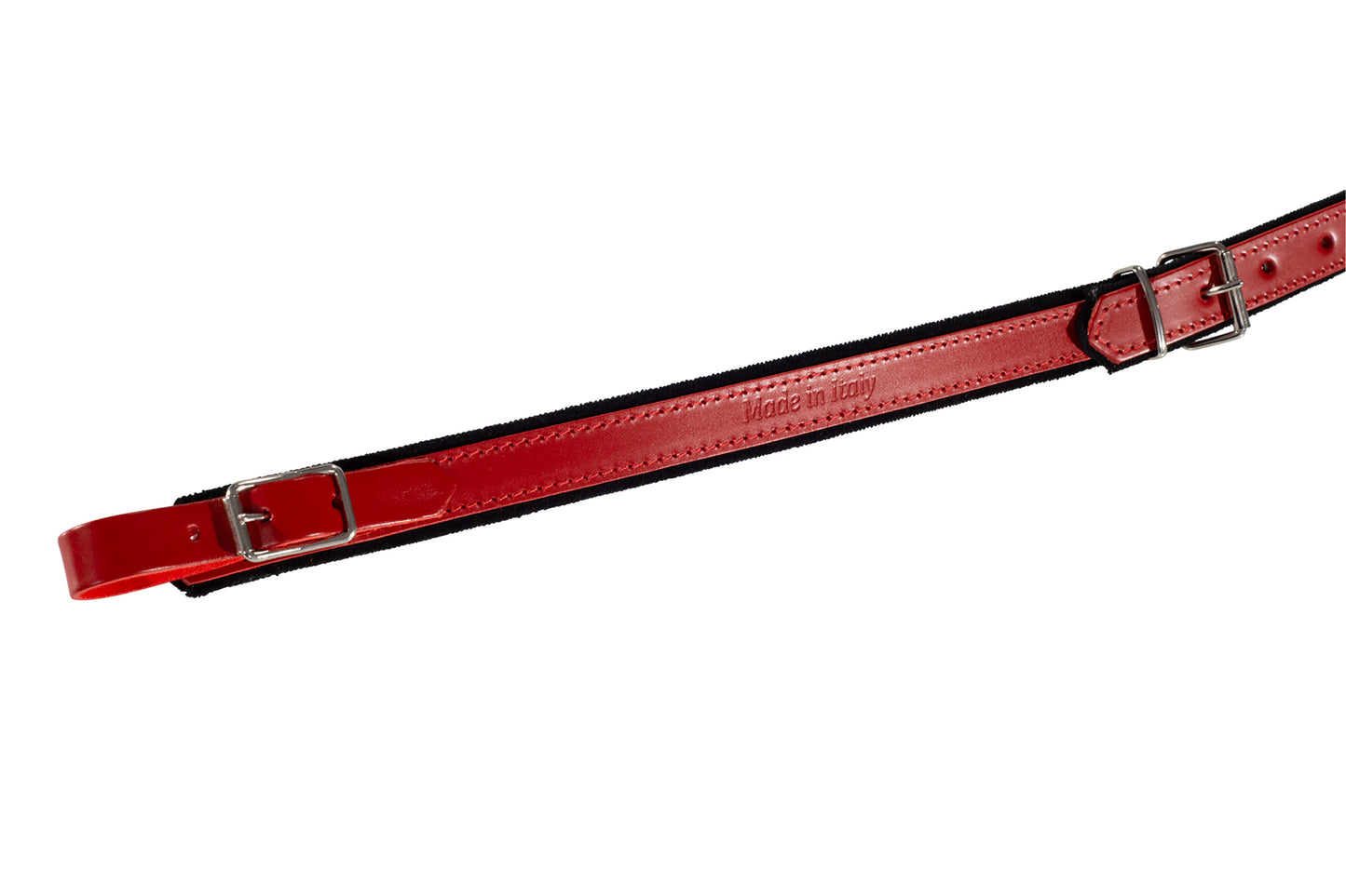 Accordion Hohner Strap Made from Italy (Red on Black)