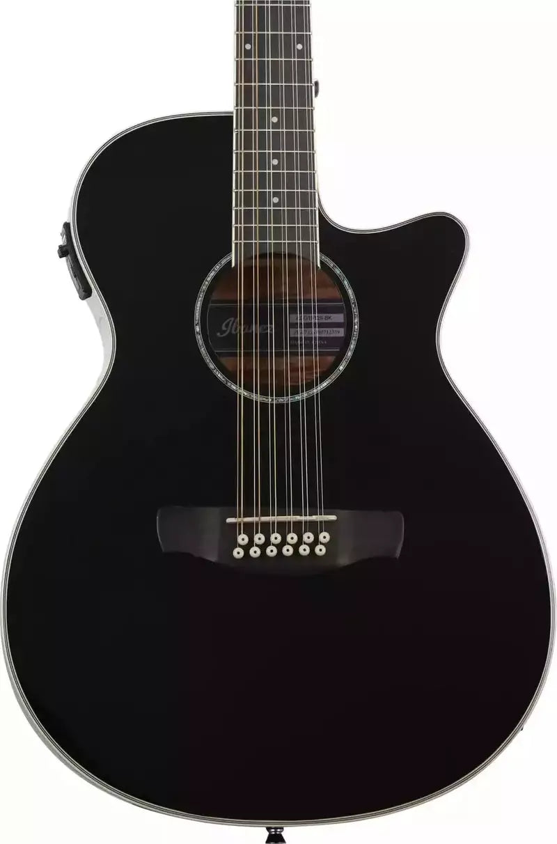 Ibanez AEG1812II Acoustic-Electric Guitar - Black High Gloss