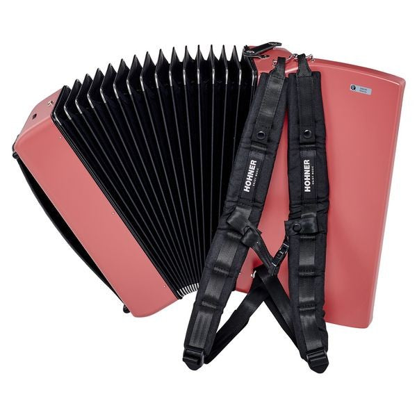 Hohner Bravo MyColor III 72 Accordion - Fire, 34-Key Chromatic with Gig Bag