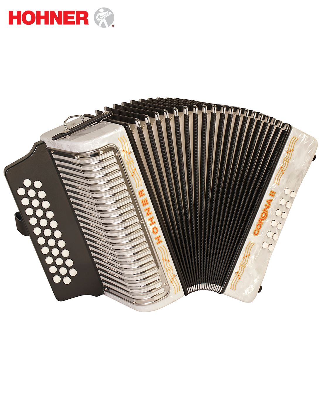 Hohner Corona II 3500 GCF Button Accordion White