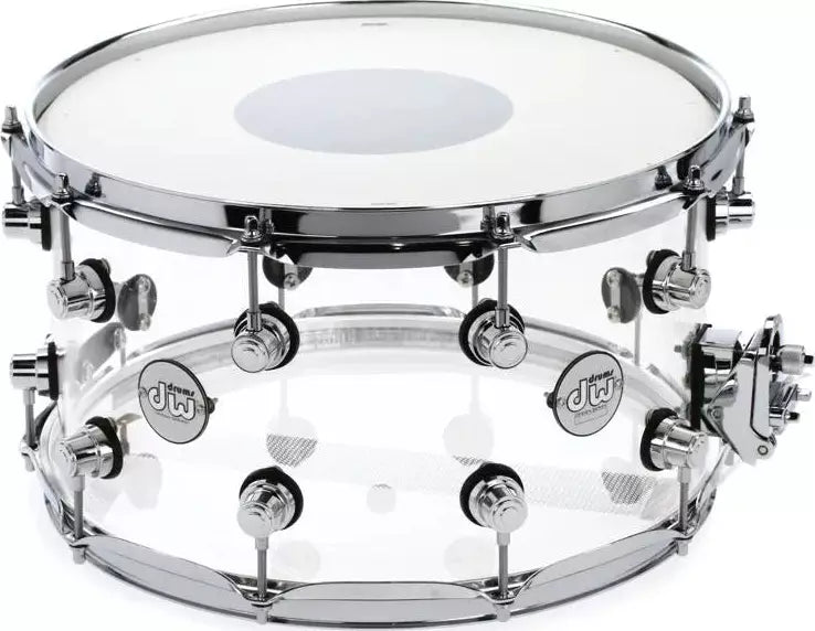 DW Design Series Acrylic Snare Drum - 8" x 14" - Clear